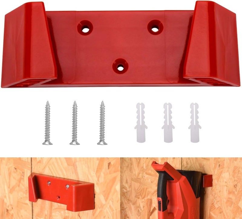 Braveboy Wall Mount for Milwaukee M18 Blower - Only Fits Model 3017-20 & 3017-21 Leaf Blower Heavy-Duty Wall Mounting Bracket, Holder Storage Hook with Installation Screws - Image 1
